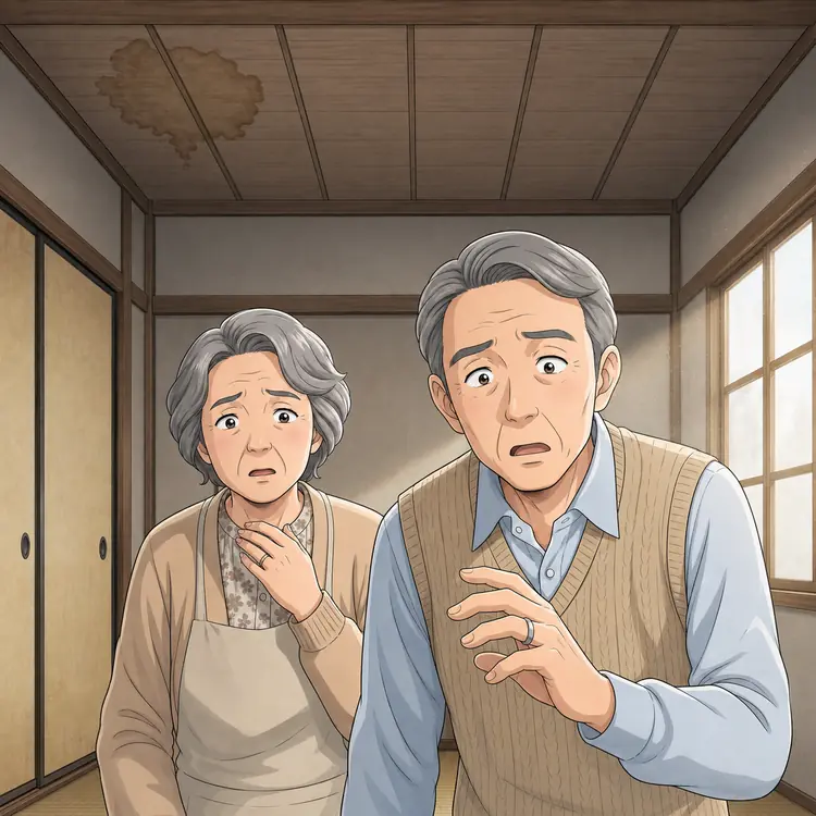 夫が目を見開いてアイバを見ている。妻も横で息をのんでいる